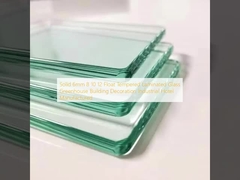 Solid 6mm 8 10 12 Float Tempered Laminated Glass Rumah kaca Dekorasi Bangunan Hotel Industri Pabrik