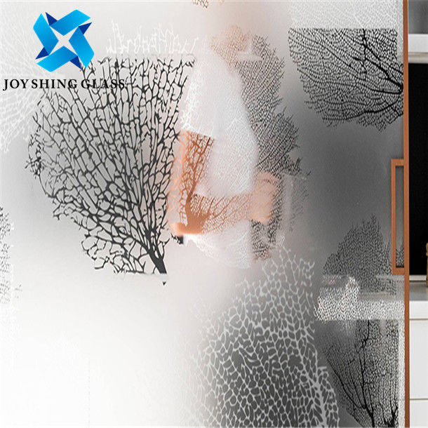 Clear Acid Etched Glass Ketebalan Warna Ukuran Pola Kustomisasi Bentuk