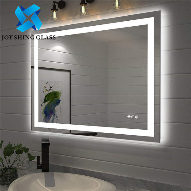 Vanity Lighted Wall Mounted Mirror Untuk Dekorasi Kamar Mandi, Cermin LED