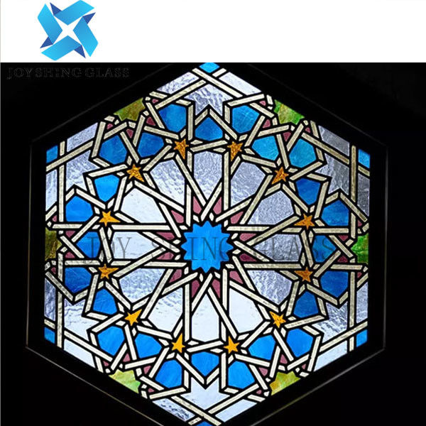 Solid Tiffany Seni Gereja Kaca Patri 3mm-22mm Kaca Jendela Kaca Ganda Untuk Dinding