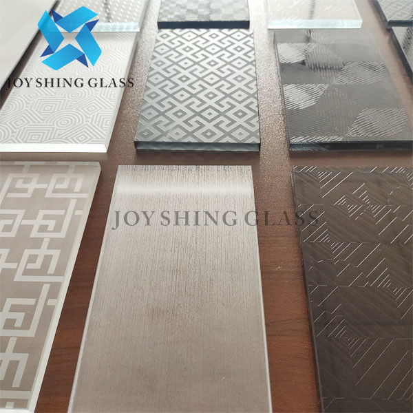 Kaca Terukir Asam Dua Sisi Dilapisi 4mm 5mm 6mm 8mm Anti-slip untuk Kantor / Kamar Mandi