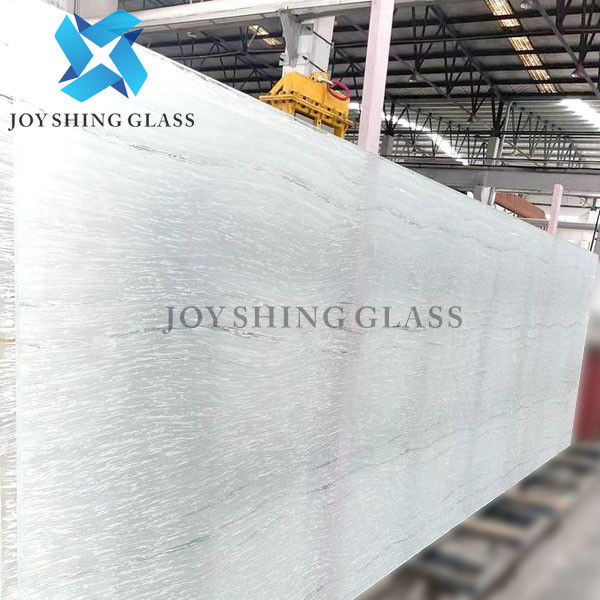 Grey Acid Etched Glass 3mm hingga 19mm Untuk Dinding Partisi Kaca Dekoratif