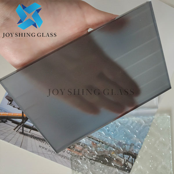 Grey Acid Etched Glass 3mm hingga 19mm Untuk Dinding Partisi Kaca Dekoratif