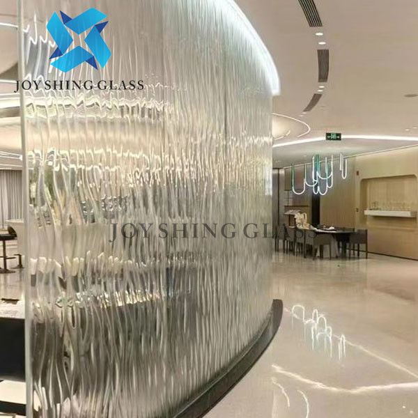 Bentuk Pola Kaca Leleh Panas Melengkung yang Disesuaikan Ketebalan Ukuran Warna