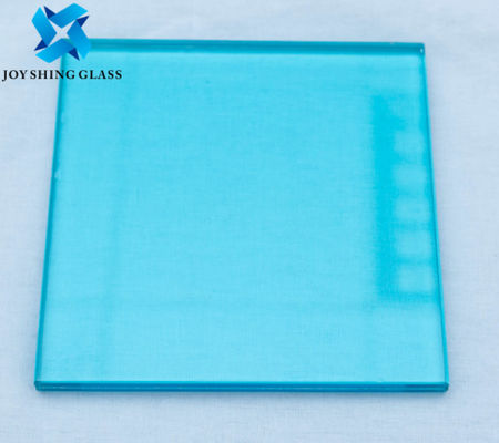 Kaca laminasi berwarna 0.76mm Ocean Blue PVB Kaca laminasi keamanan