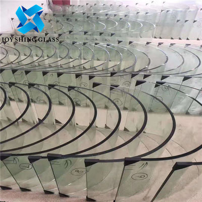 Oversize Clear Curved Tempered Glass Insulated Bent Safety Kaca yang Dikeraskan