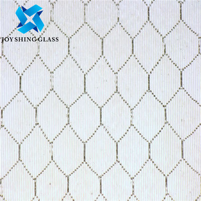 Metal Mesh Laminated Float Glass 1mm-19mm Perlindungan UV Kedap Suara