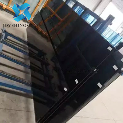 8mm Kaca Laminasi Hitam PVB insulasi suara kaca laminasi tempered