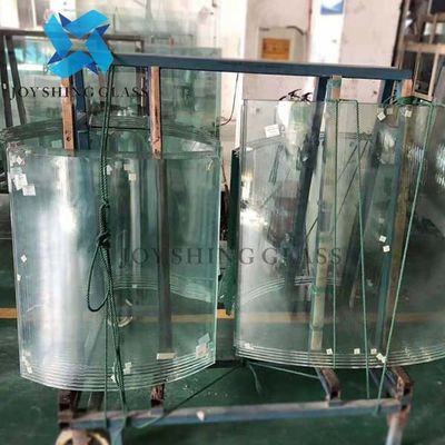 Kaca Laminasi Melengkung 5 + 5mm Interlayer White Glass Pemrosesan Kaca Tempered
