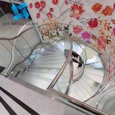 6mm Curved Tempered Glass Guardrail Kaca Kekerasan 5 Kali Kekuatan Keamanan