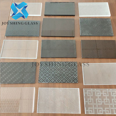 Kaca Laminasi Terukir Asam 6.38mm hingga 100mm Kaca Laminasi Abu-abu