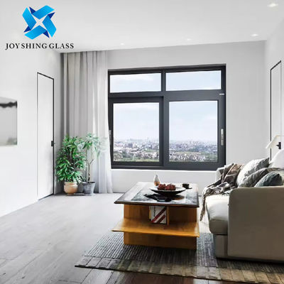 Jendela geser aluminium termal terisolasi suara dengan aluminium mesh