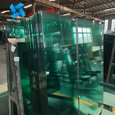 Disesuaikan 12.38mm transparan PVB Laminasi Kaca Dengan Lubang
